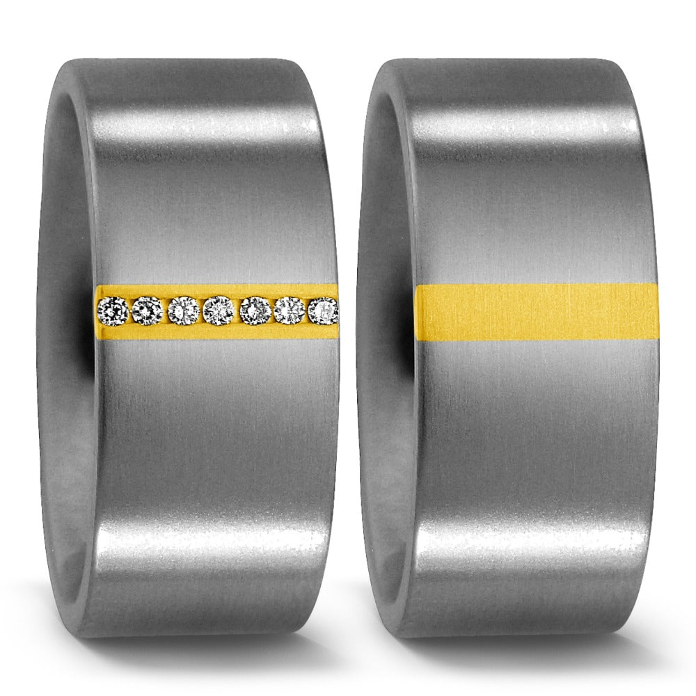 Fingerring Titan, 750/18 K Gelbgold, Made in Germany