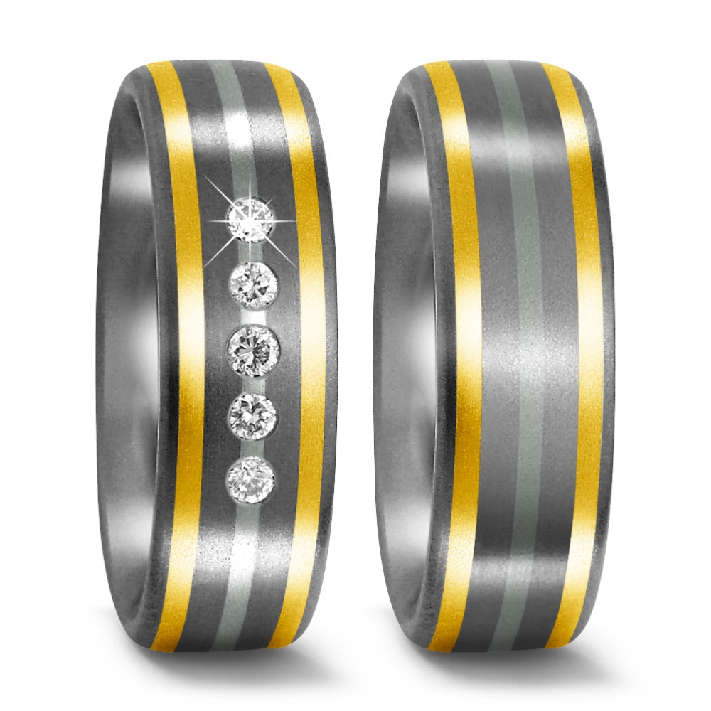 Fingerring Titan, 950 Platin, Made in Germany