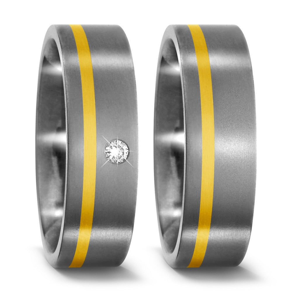 Fingerring Titan, 750/18 K Gelbgold, Made in Germany