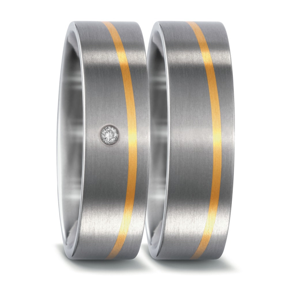 Fingerring Titan, 750/18 K Gelbgold, Made in Germany