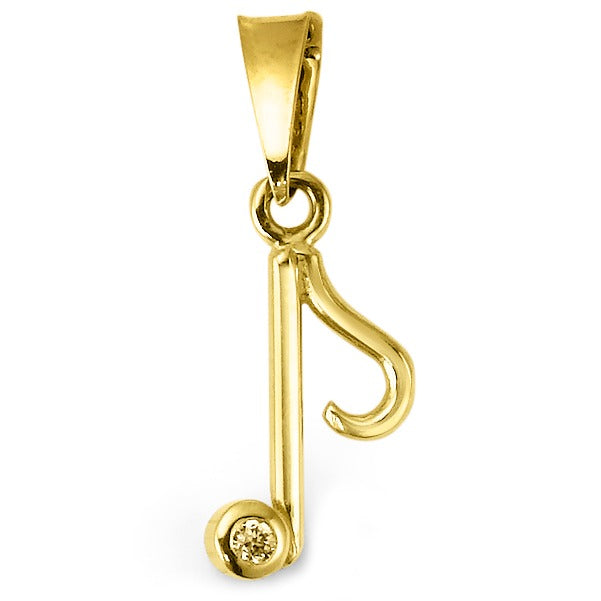 Anhänger 375/9 K Gelbgold Zirkonia, Made in Italy