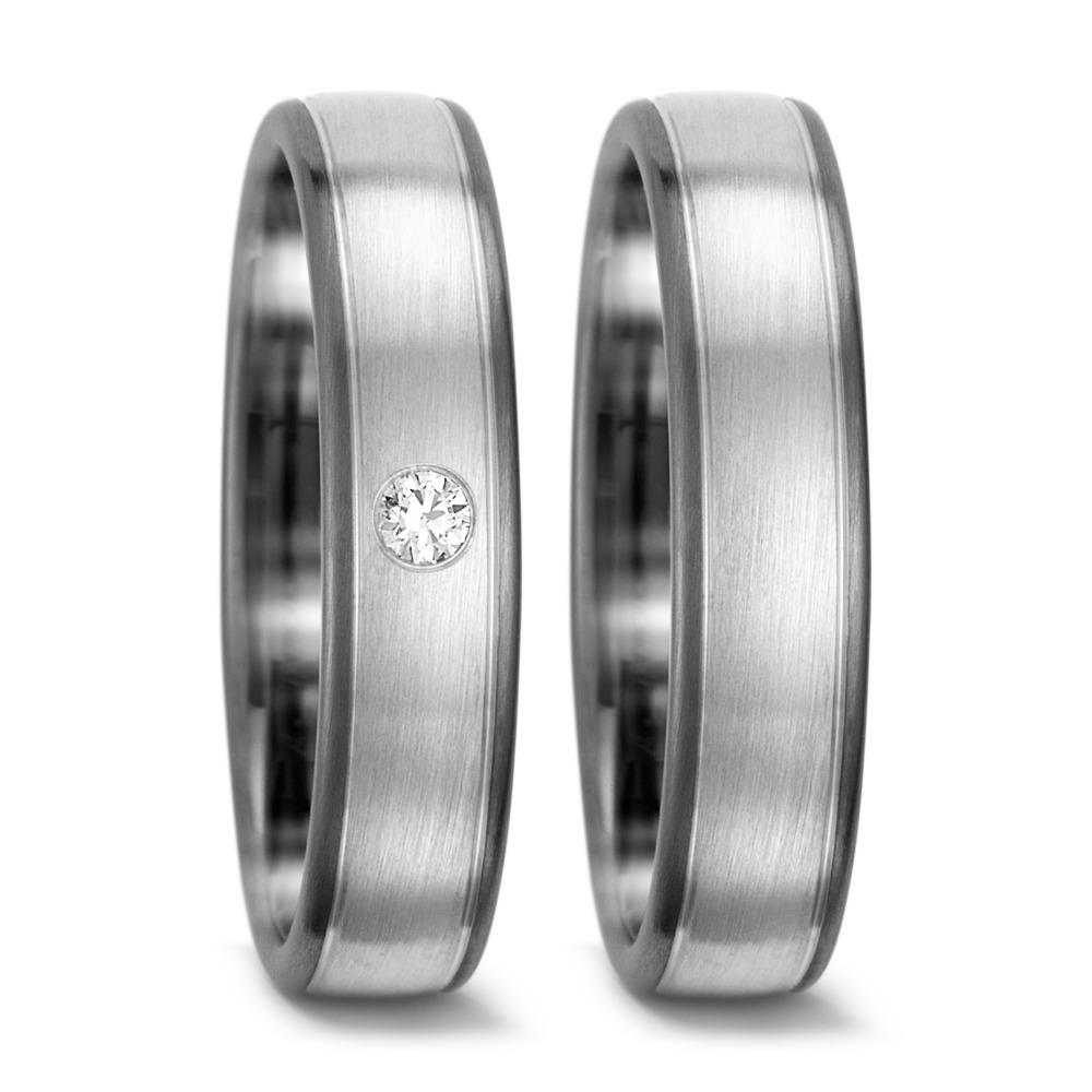Fingerring 375/9 K Weissgold, 500 Palladium, Made in Germany