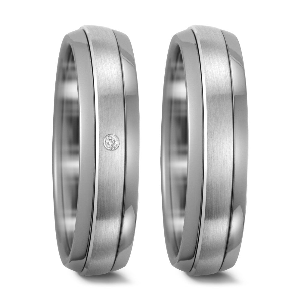 Fingerring Titan, 585/14 K Weissgold, Made in Germany