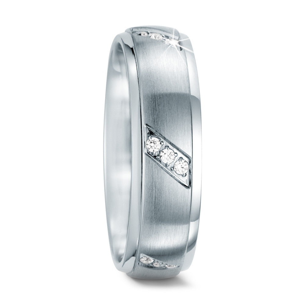 Fingerring Edelstahl Zirkonia