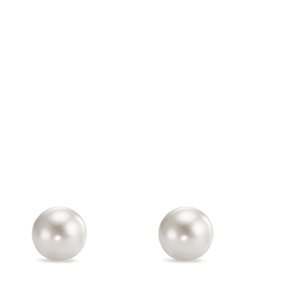 Ohrstecker Silber rhodiniert shining Pearls weiss, 2 Perlen, 6 mm
