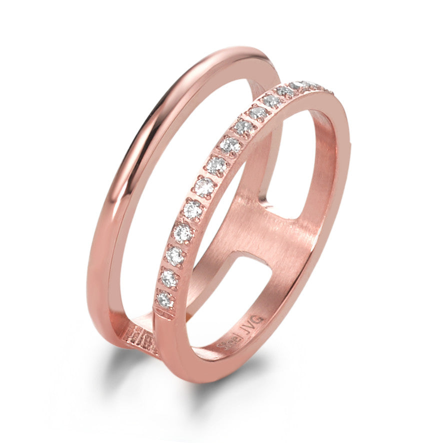 Knöchelring Edelstahl Zirkonia rosé IP beschichtet