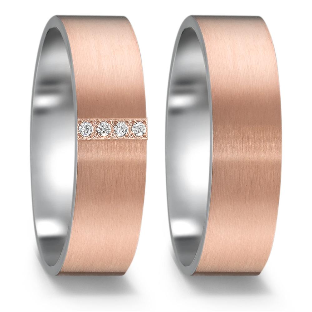 Fingerring Edelstahl rosé IP beschichtet