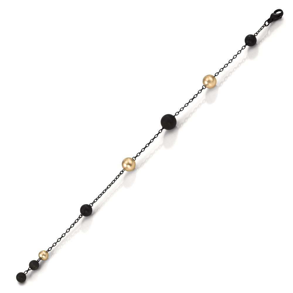 Armkette Nera mit Carbon und Aluminium in Light Gold, 17-18.5 cm verstellbar