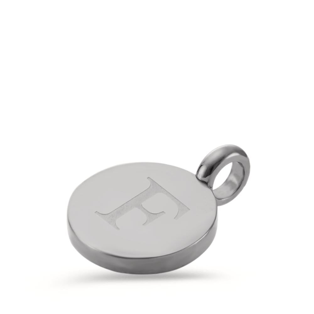 Coin-Anhänger Buchstabe F Edelstahl Ø11 mm
