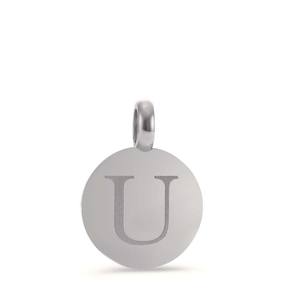 Coin-Anhänger Buchstabe U Edelstahl Ø11 mm