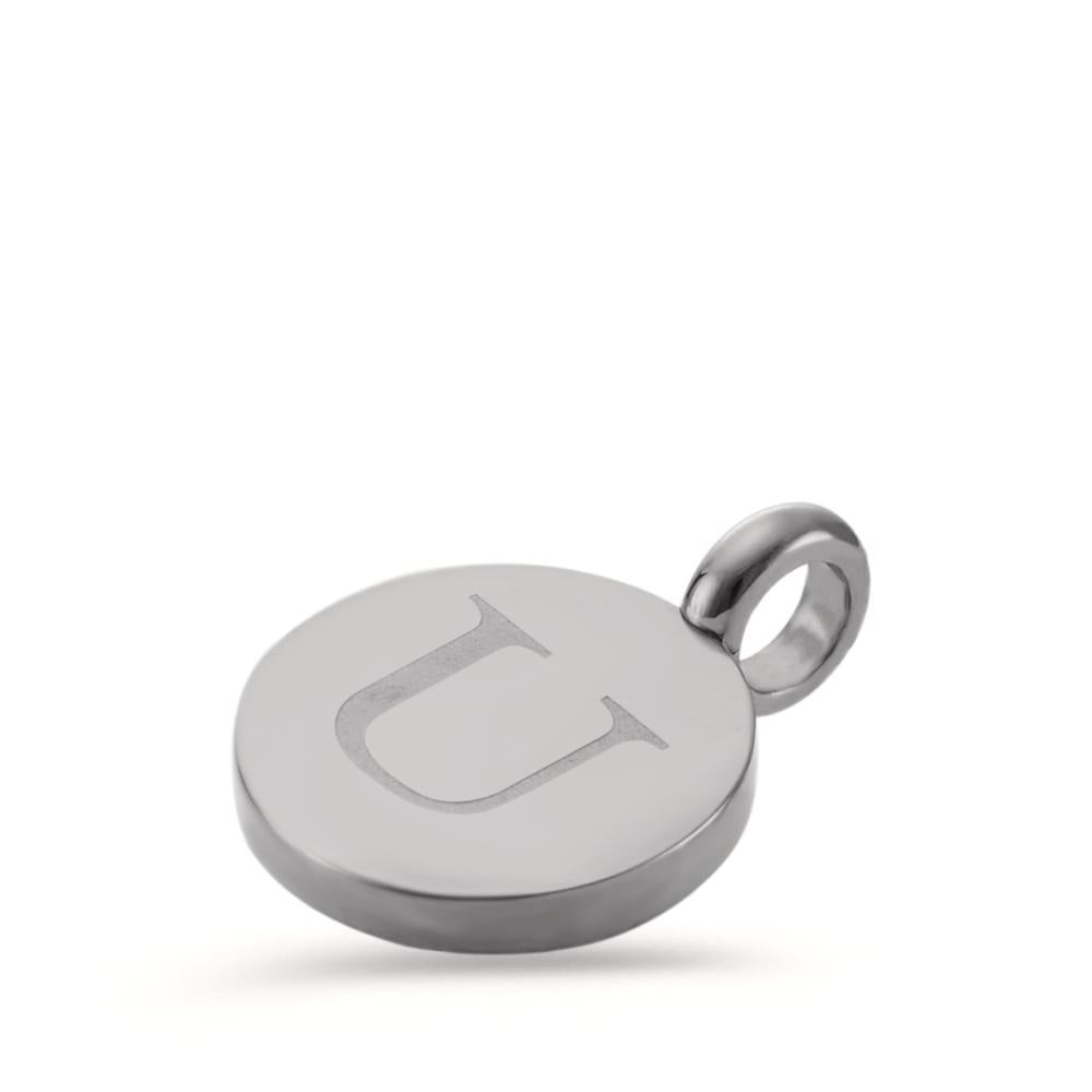 Coin-Anhänger Buchstabe U Edelstahl Ø11 mm