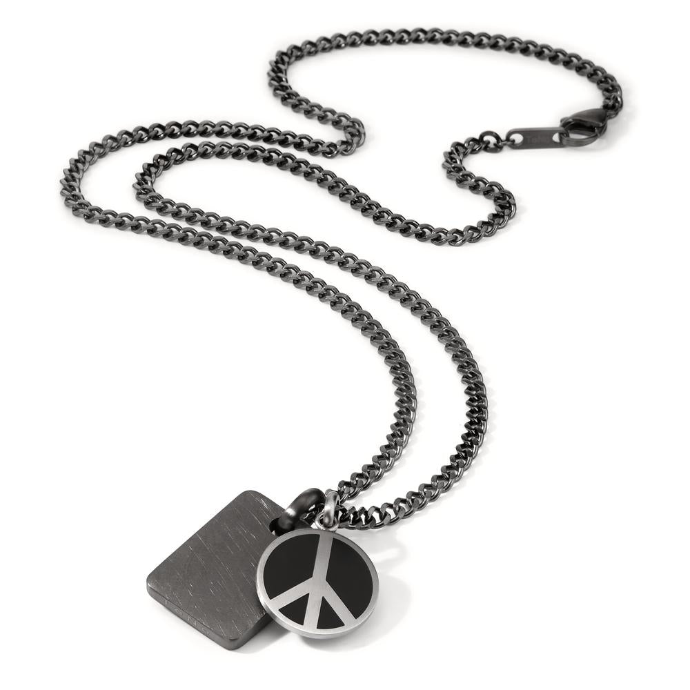 Signature Kette Peace aus Edelstahl mit Emaille 60 cm