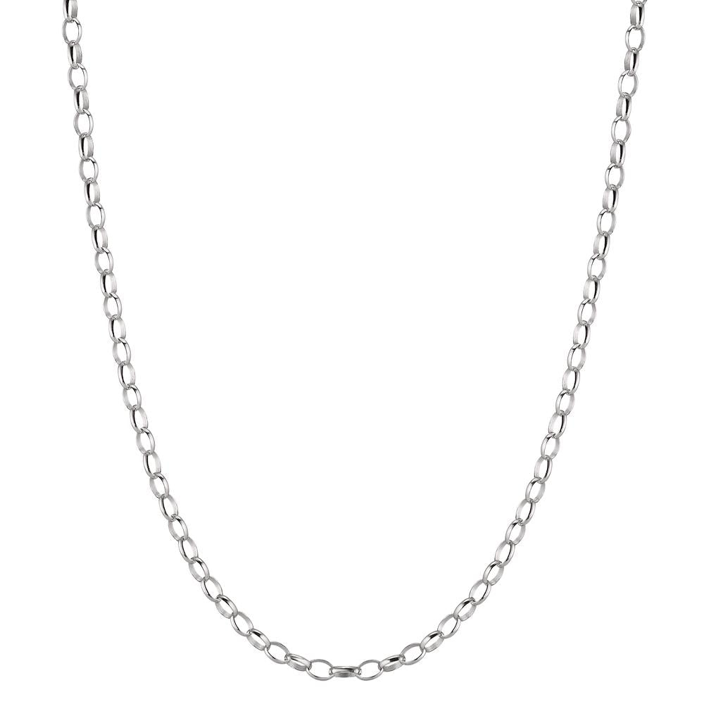 Bauchkette Silber rhodiniert 70 cm, Made in Italy