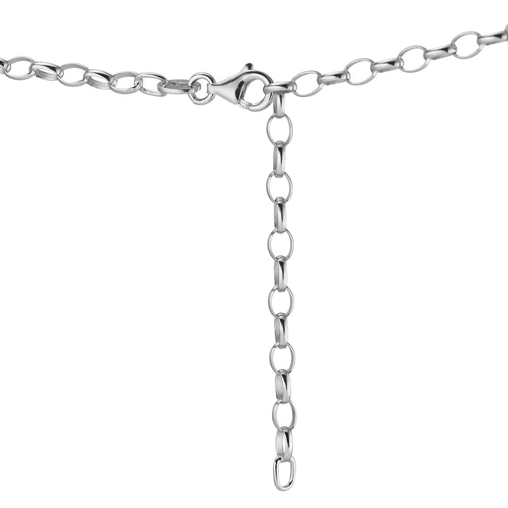Bauchkette Silber rhodiniert 70 cm, Made in Italy