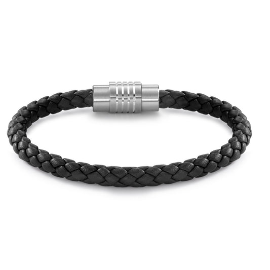 DYKON Leder Armband schwarz mit TeNo Safe Lock Verschluss 23 cm , Made in Germany