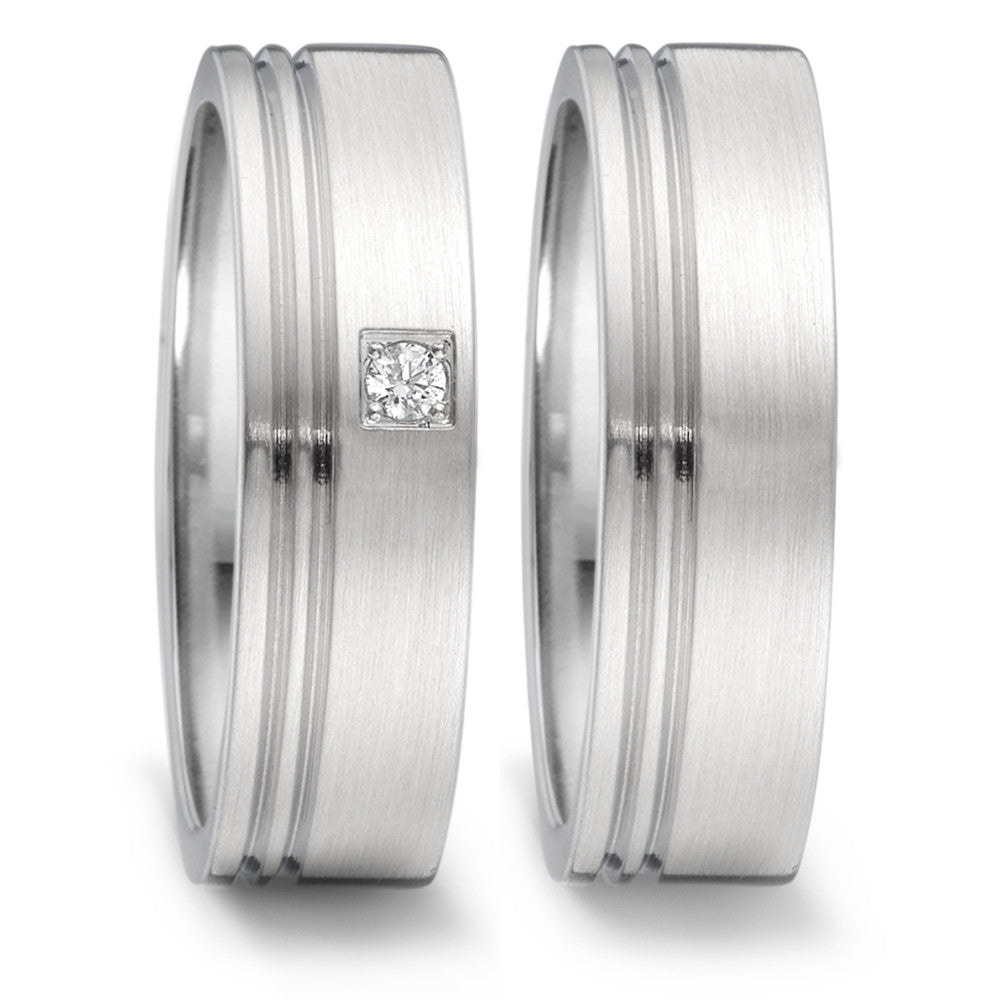 Partnerring TAMOR mit Brillantpavée 0,04 Carat TW/si, Made in Germany