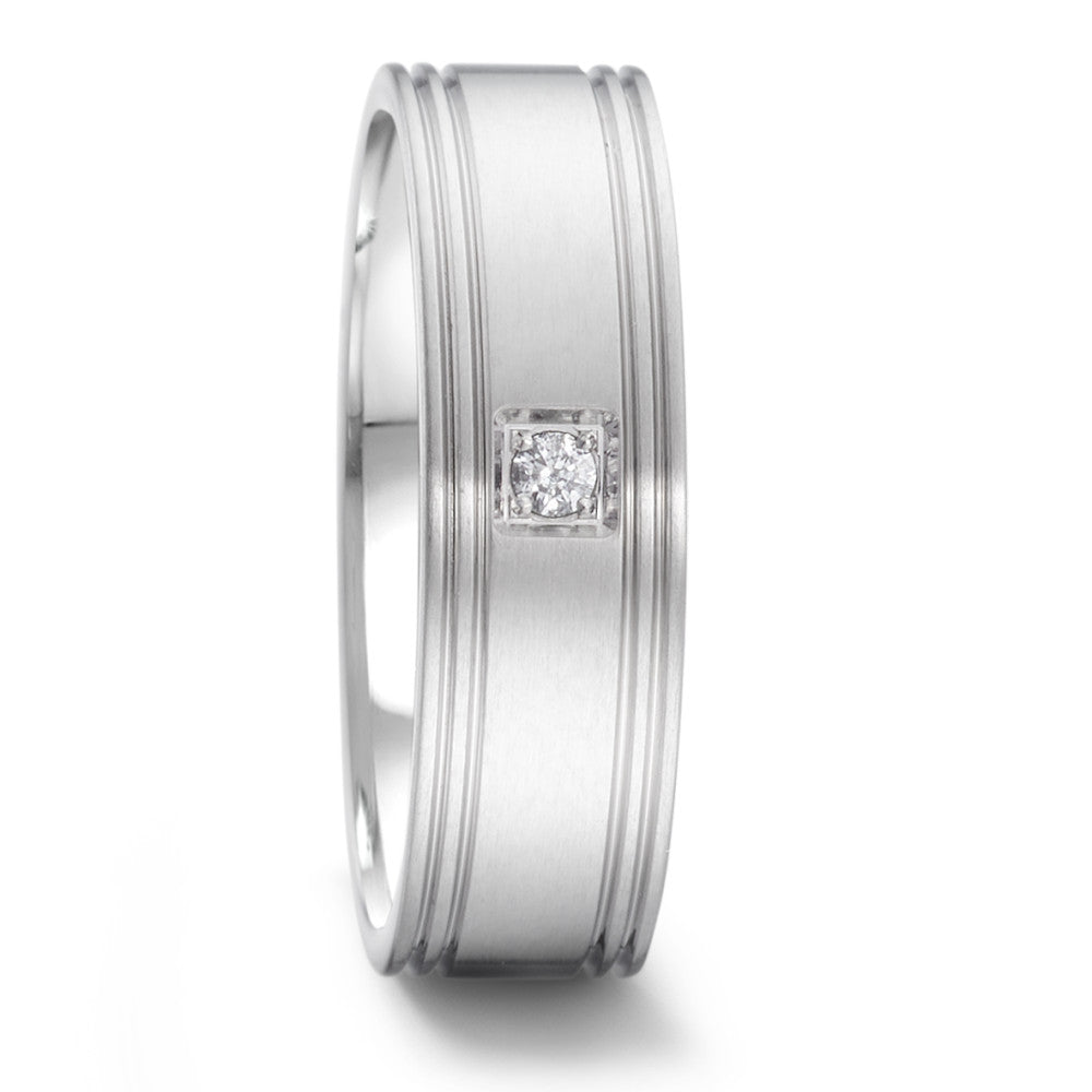 Partnerring TAMOR mit Brillantpavée TW/si, Made in Germany