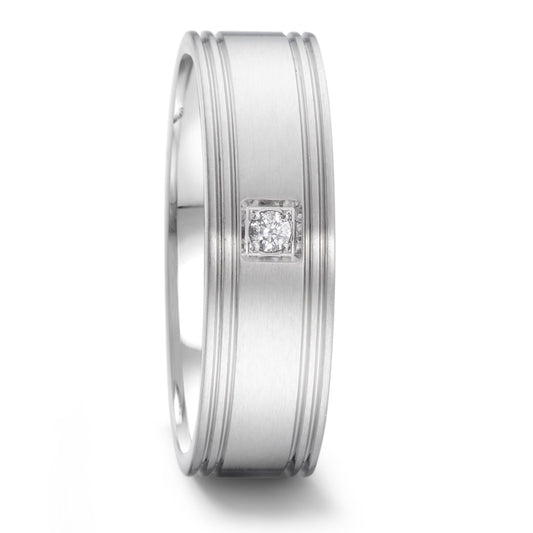 Partnerring TAMOR mit Brillantpavée TW/si, Made in Germany