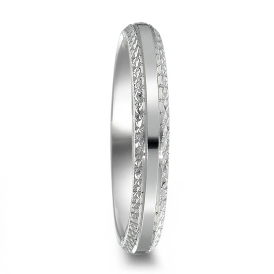 Fingerring 375/9 K Weissgold, Made in France