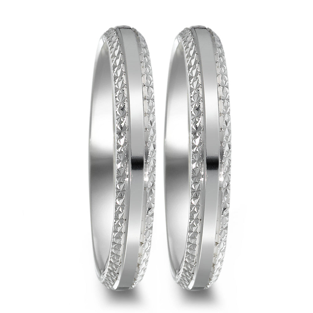 Fingerring 375/9 K Weissgold, Made in France