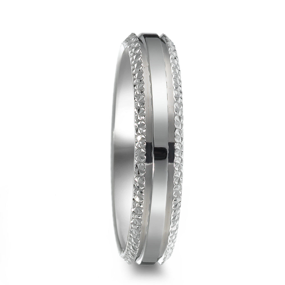 Fingerring 375/9 K Weissgold, Made in France