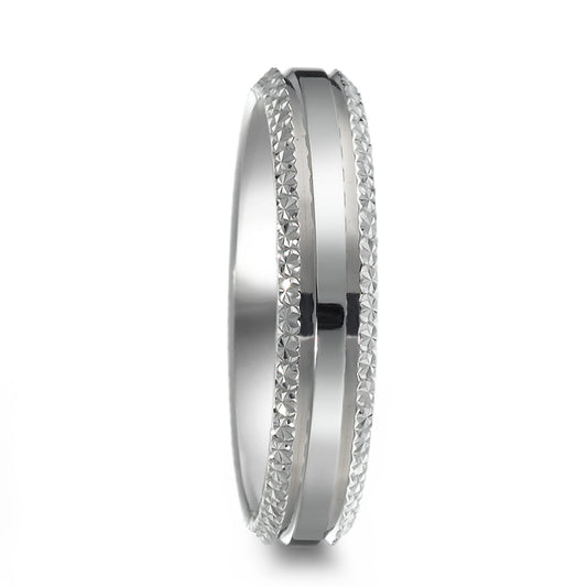 Fingerring 375/9 K Weissgold, Made in France