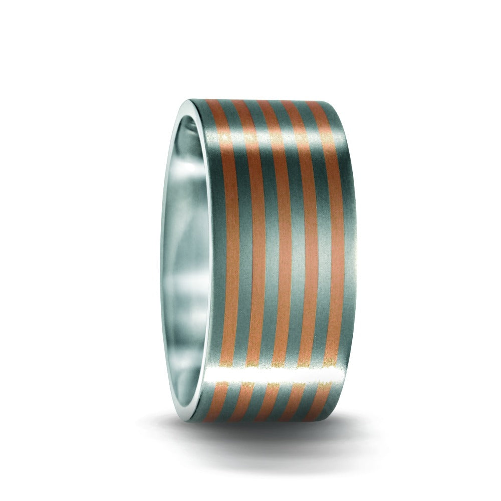 Fingerring Titan, 750/18 K Rotgold, Made in Germany