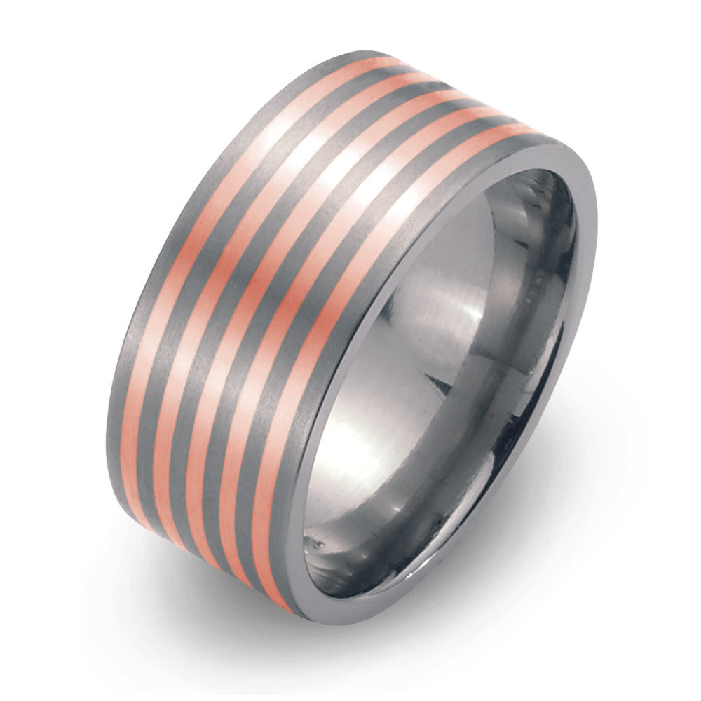 Fingerring Titan, 750/18 K Rotgold, Made in Germany