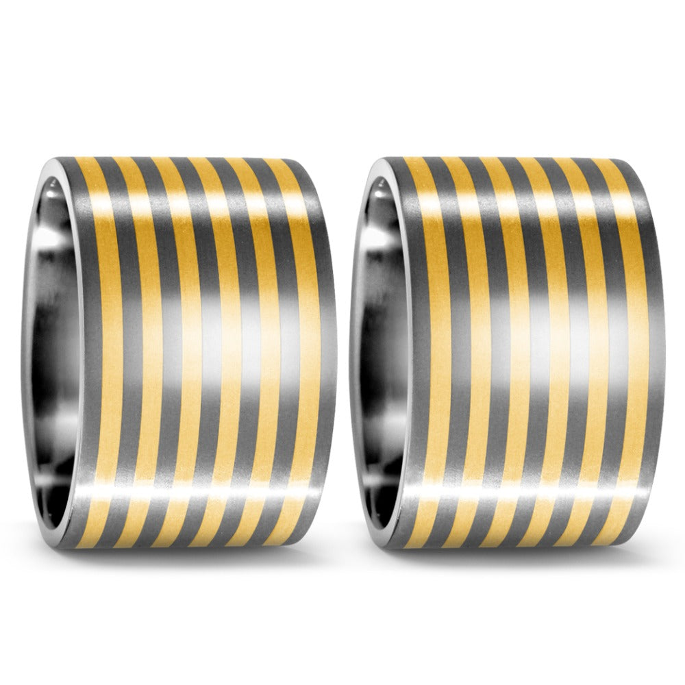 Fingerring Titan, 750/18 K Gelbgold, Made in Germany