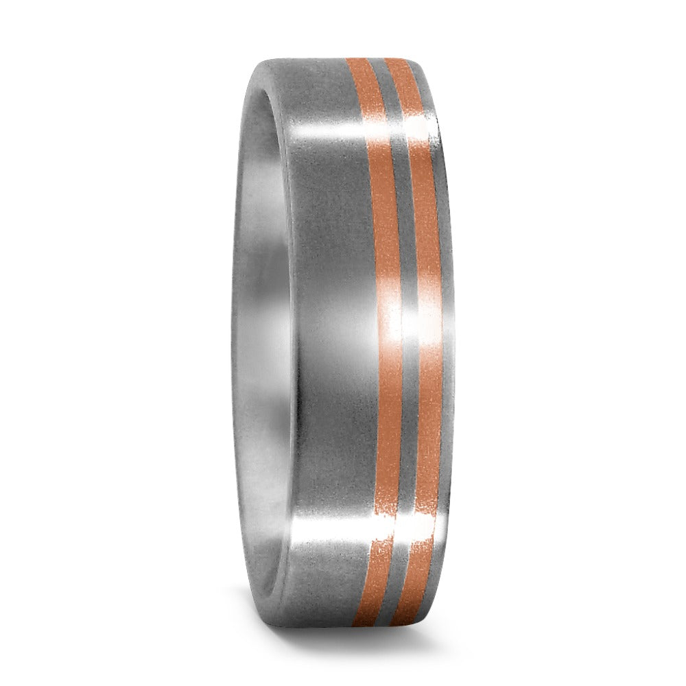 Fingerring Titan, 750/18 K Rotgold, Made in Germany