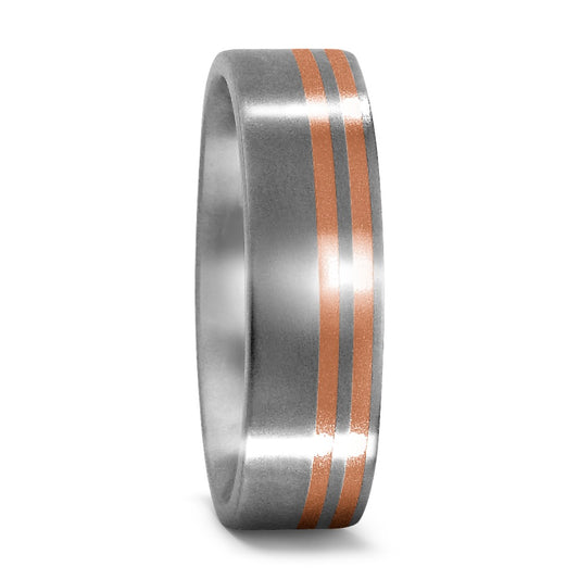 Fingerring Titan, 750/18 K Rotgold, Made in Germany