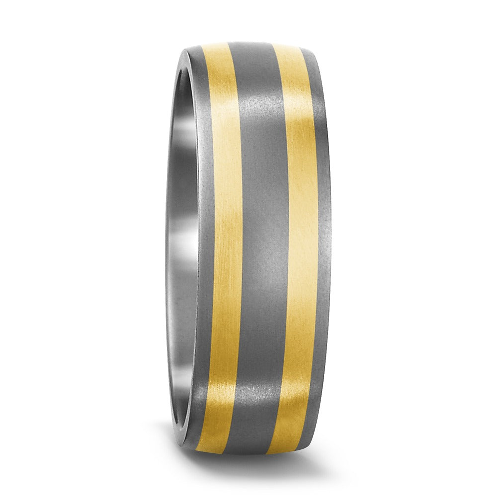 Fingerring Titan, 750/18 K Gelbgold, Made in Germany