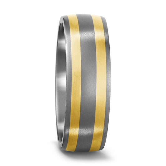 Fingerring Titan, 750/18 K Gelbgold, Made in Germany