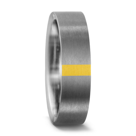 Fingerring Titan, 750/18 K Gelbgold, Made in Germany