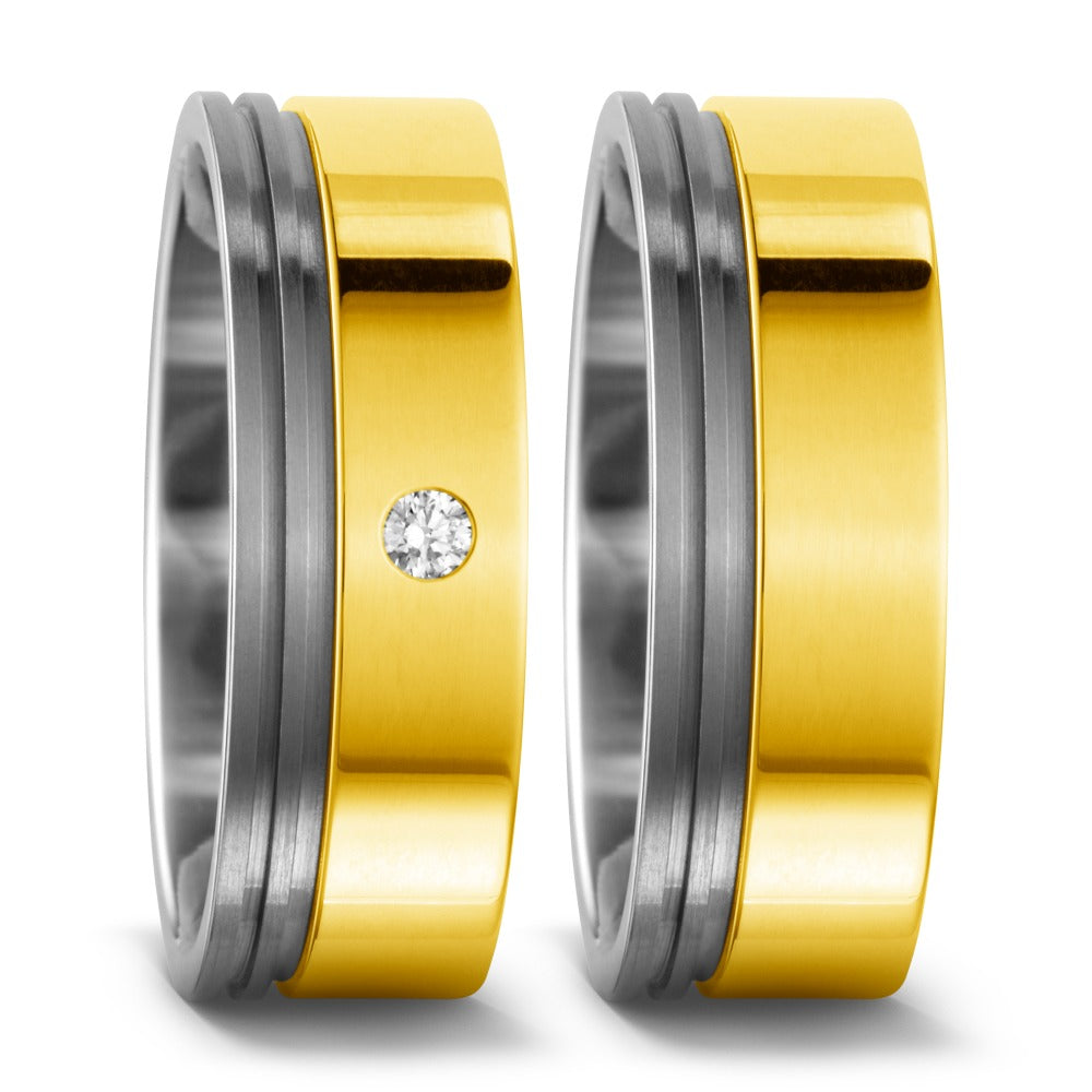 Fingerring Titan, 750/18 K Gelbgold, Made in Germany