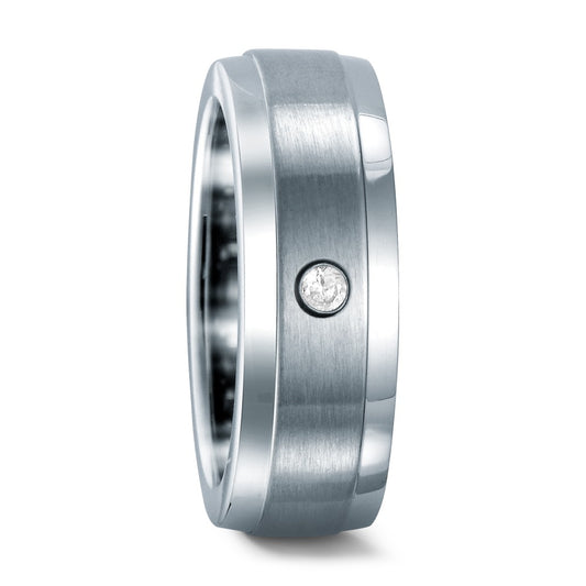 Fingerring Edelstahl Zirkonia