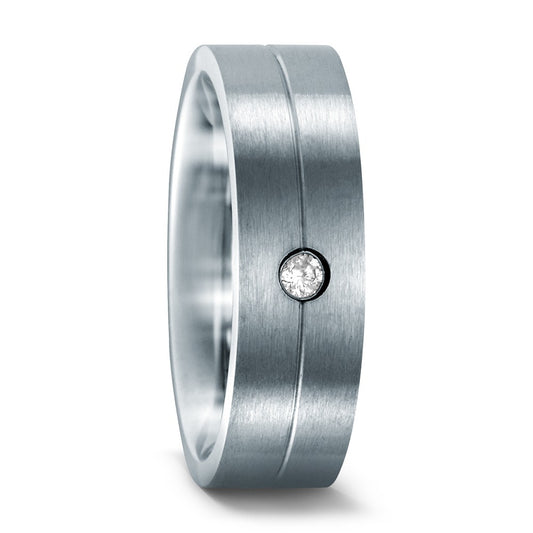 Fingerring Edelstahl Zirkonia