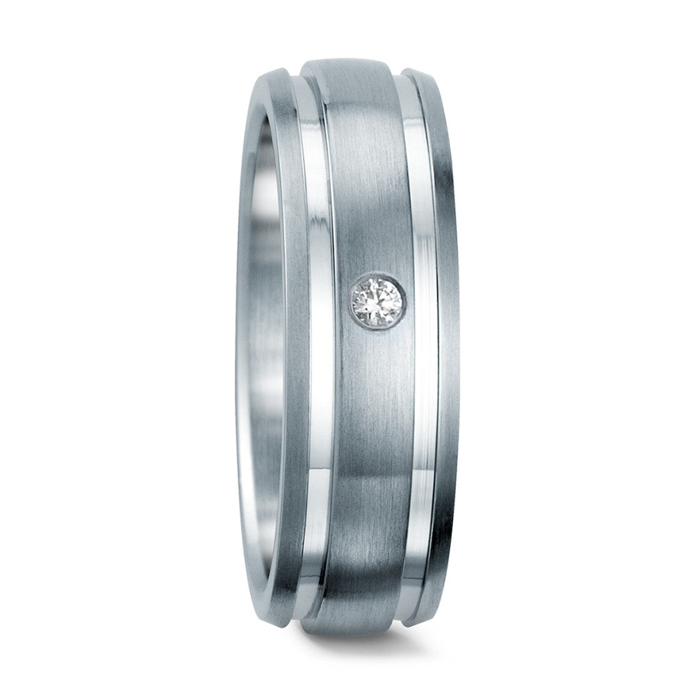 Fingerring Edelstahl Zirkonia