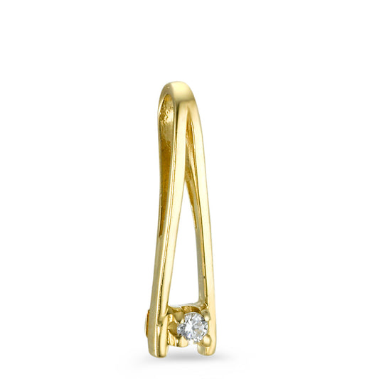 Anhänger 375/9 K Gelbgold Zirkonia, Made in Italy