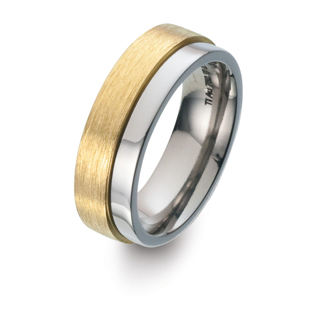 Fingerring Titan, 750/18 K Gelbgold, Made in Germany