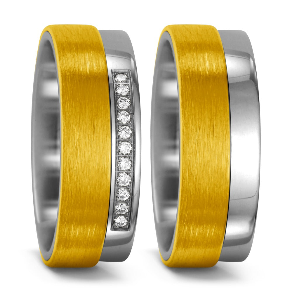 Fingerring Titan, 750/18 K Gelbgold, Made in Germany