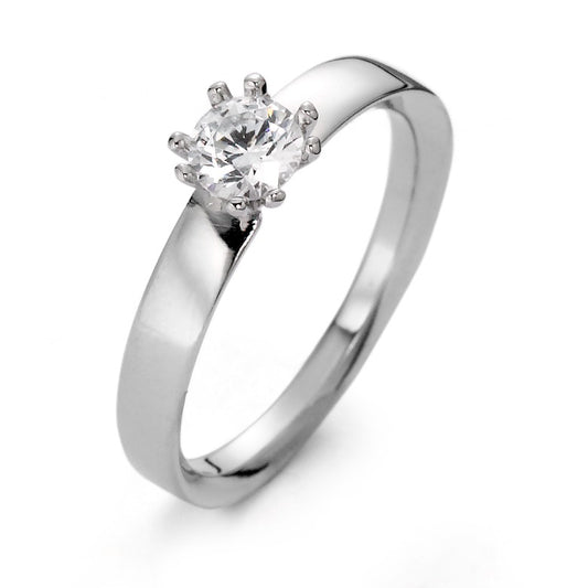 Solitär Ring 375/9 K Weissgold Moissanite, Made in Germany