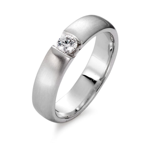 Solitär Ring 375/9 K Weissgold Moissanite, Made in Germany