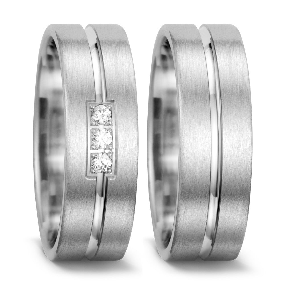Fingerring Silber rhodiniert