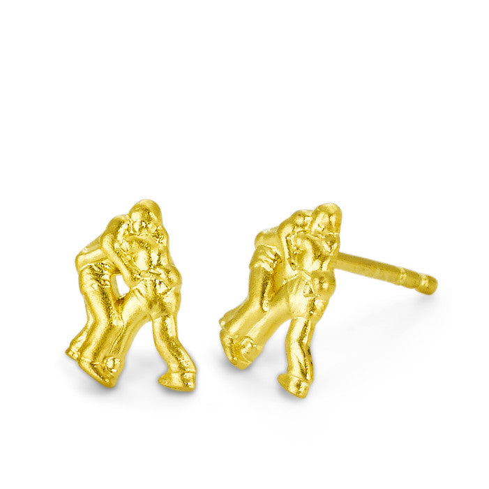 Ohrstecker 750/18 K Gelbgold Schwingen, Made in Germany