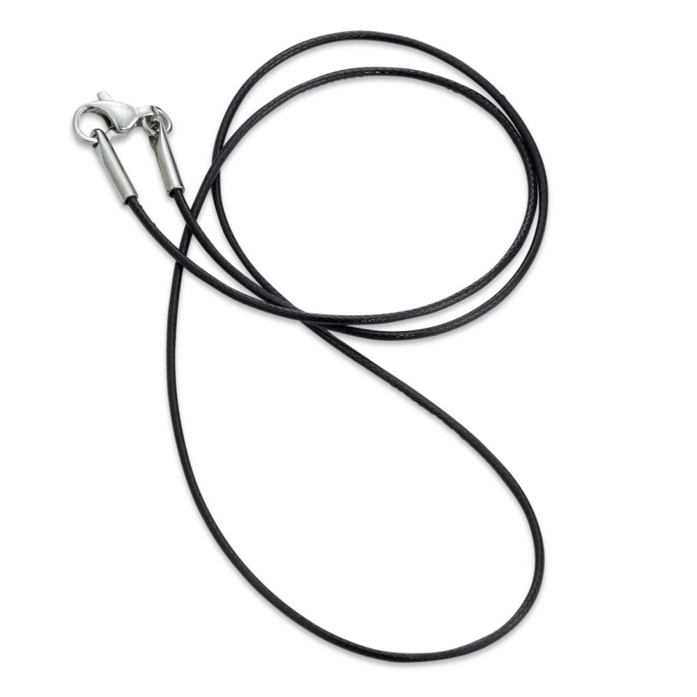Collier Leder, Edelstahl 42 cm Ø1 mm