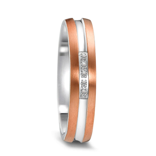 Fingerring Edelstahl Zirkonia IP beschichtet