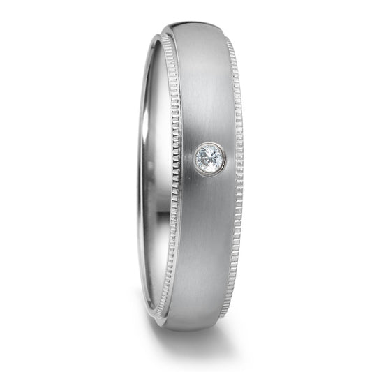 Fingerring Edelstahl Zirkonia