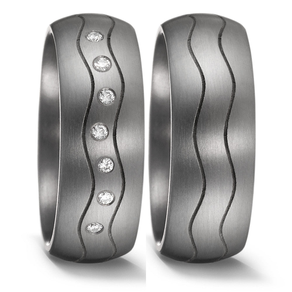 Partnerring aus Tantal mit feinmattierter Oberfläche, Made in Germany