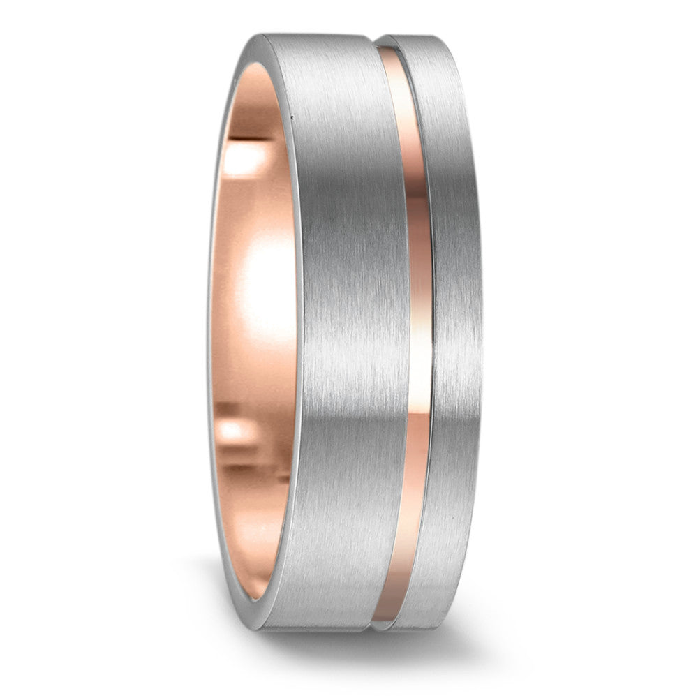 Fingerring Edelstahl rosé IP beschichtet
